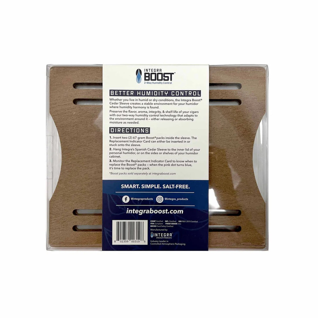 Spanish Cedar Wood Boost® Pack Sleeve