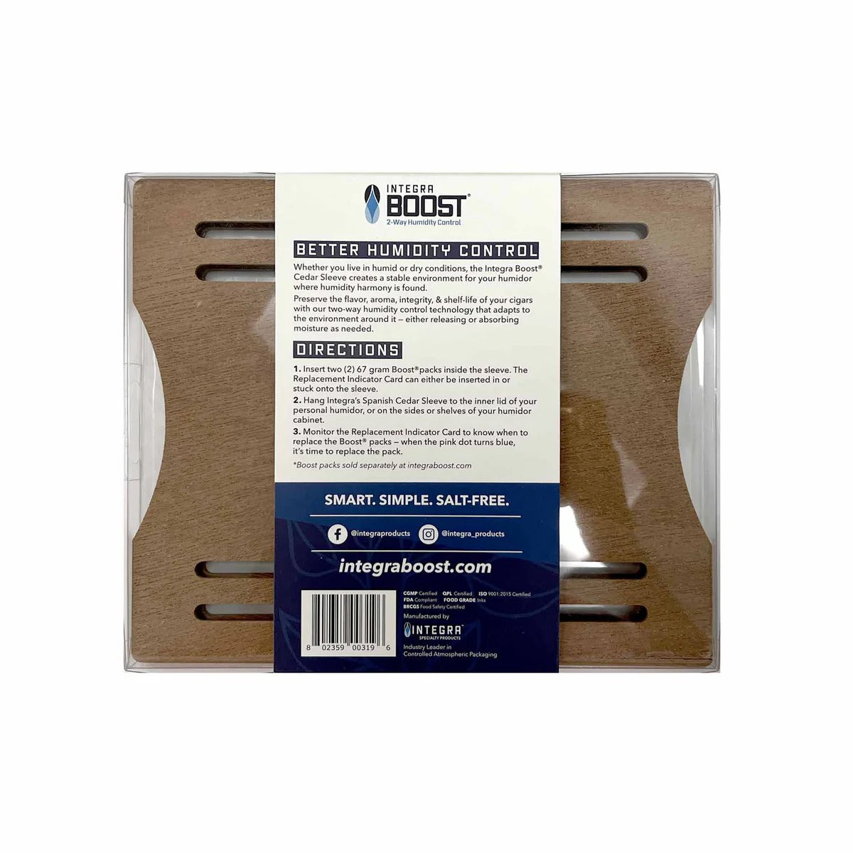 Spanish Cedar Wood Boost® Pack Sleeve